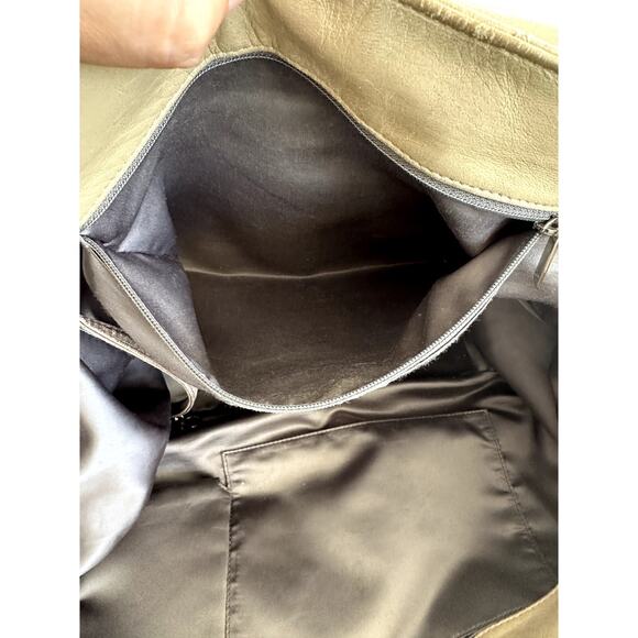 Authentic Chanel Quilted Calfskin Tote – Beige / Silver Hardware - Picture 5 of 16